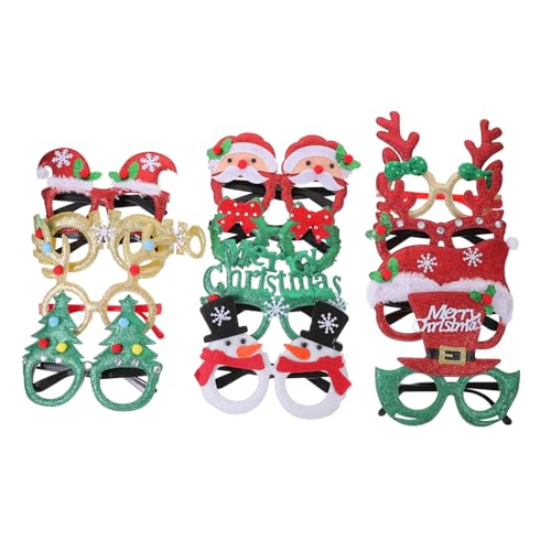 LOORGVEL 12 Stück Teiliges Weihnachtsbrillen Bunte Partybrillen mit Klassischen Xmas Elementen Leichte Wiederverwendbare Foto Requisiten für Weihnachtsfeier Karneval und Kostümparty LOORGVEL 12 Stück Teiliges Weihnachtsbrillen Bunte Partybrillen mit Klassischen Xmas Elementen Leichte Wiederverwendbare Foto Requisiten für Weihnachtsfeier Karneval und Kostümparty von LOORGVEL