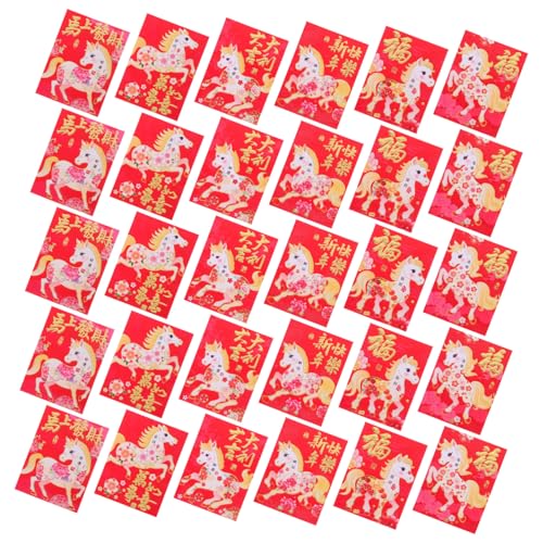 LOORGVEL 120 Stück Chinesische Rote Umschläge Lunar Year Hong Bao mit Cartoon Pferdemotiven Traditionelle Lunar Year Envelopes für Festliche Geldgeschenke und Grußkarten zum Frühlingsfest LOORGVEL 120 Stück Chinesische Rote Umschläge Lunar Year Hong Bao mit Cartoon Pferdemotiven Traditionelle Lunar Year Envelopes für Festliche Geldgeschenke und Grußkarten zum Frühlingsfest von LOORGVEL