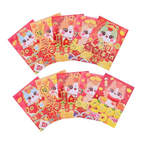 LOORGVEL 120 Stück Rote Umschläge Pferdejahr Karton Geldumschläge Glücksumschläge Chinesisches Neujahr Cartoon Design Für Hochzeit Geburtstag Lunar Festival LOORGVEL 120 Stück Rote Umschläge Pferdejahr Karton Geldumschläge Glücksumschläge Chinesisches Neujahr Cartoon Design Für Hochzeit Geburtstag Lunar Festival von LOORGVEL