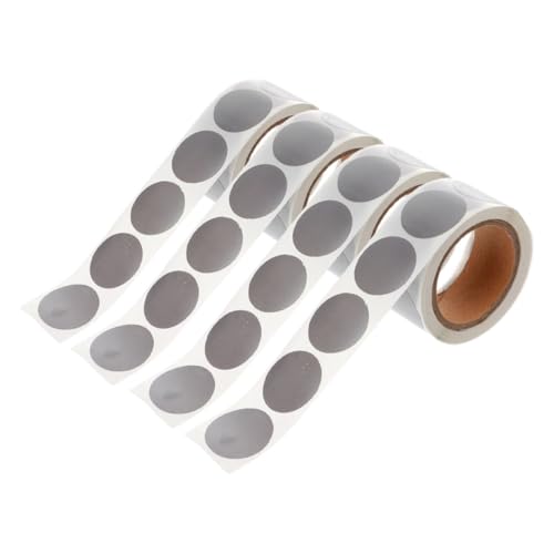 LOORGVEL 1200 Stück Silberne Runde Scratch Off Aufkleber Selbstklebend für DIY Rubbellose Partygeschenke Klassenzimmer Belohnungen und Bastelprojekte Vielseitig Einsetzbar von LOORGVEL
