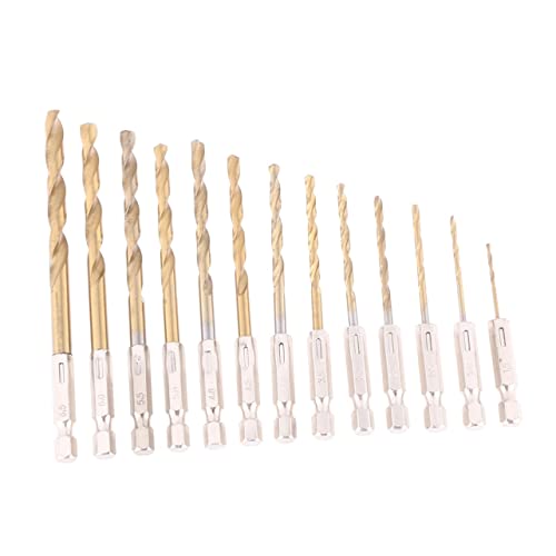 LOORGVEL 13Stücke Teiliges Titanbeschichtetes Bohrer Set für Sechskantschaft für Schnurlose Schraubendreher Schnelle Bitwechsel Präzise LOORGVEL 13Stücke Teiliges Titanbeschichtetes Bohrer Set für Sechskantschaft für Schnurlose Schraubendreher Schnelle Bitwechsel Präzise von LOORGVEL
