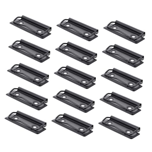 LOORGVEL 15 Stück Teiliges Metall Klemmbrett Clips Starke Haltekraft Vielseitig Einsetzbar für Büro Schule Küche und Werkstatt und Leicht für Dokumente und Menüs von LOORGVEL