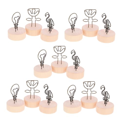 LOORGVEL 15 Stück Teiliges Tischkartenhalter aus Robustem Holz Multifunktionale Fotoklammern und Tischnummernhalter für Hochzeit Party Büro Vintage Design mit Blumen Glühbirnen Flamingos LOORGVEL 15 Stück Teiliges Tischkartenhalter aus Robustem Holz Multifunktionale Fotoklammern und Tischnummernhalter für Hochzeit Party Büro Vintage Design mit Blumen Glühbirnen Flamingos von LOORGVEL