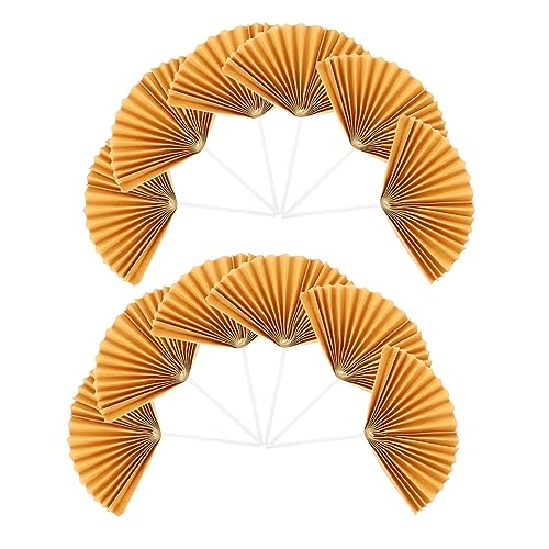 LOORGVEL 16 Stück Teiliges Papierfächer Cake Picks Klassische Goldene Tortendeko Kreative Tortenstecker für Geburtstag Hochzeit und Festliche Anlässe Stabile Hochwertige Kuchenaufleger LOORGVEL 16 Stück Teiliges Papierfächer Cake Picks Klassische Goldene Tortendeko Kreative Tortenstecker für Geburtstag Hochzeit und Festliche Anlässe Stabile Hochwertige Kuchenaufleger von LOORGVEL