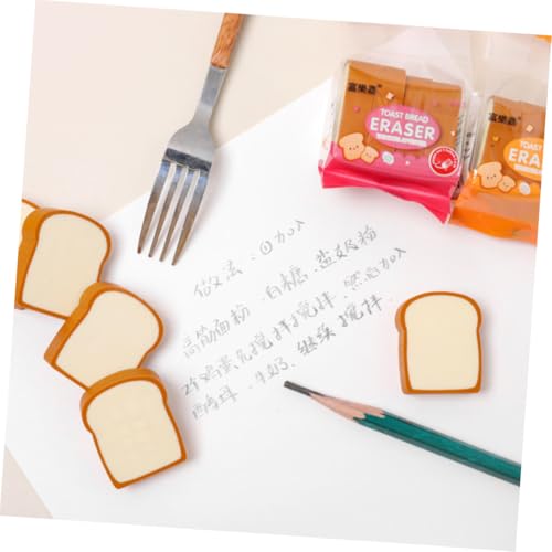 LOORGVEL 16 Stück Teiliges Toast radiergummi Stabilem Tpr material Bunte Radiergummis für Schule und Büro als Party gastgeschenke und Zeichenzubehör Geeignet von LOORGVEL