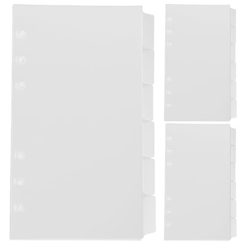LOORGVEL 18 Blatt Teiliges PVC Notebook Trennblätter mit Beschreibbaren Registern Transparente Lose Divider für Ringordner Langlebige und Vielseitige Dokumentenorganisation von LOORGVEL
