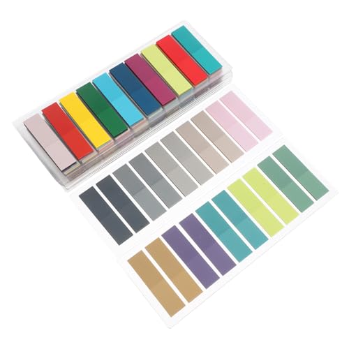 LOORGVEL 18 Sätze Multi Farbige Haftnotizen Teilig Wiederbeschreibbare Index Tabs Selbstklebende Seitenmarker für Bücher Notizen und Organisation Kompaktes Design für Büro und Schule von LOORGVEL