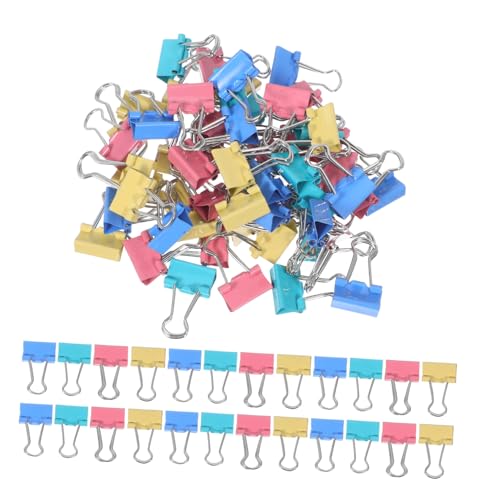 LOORGVEL 180 Stück Mini Rainbow Binder Clips Farbige Metall Foldback Dokumentenklammern Rutschfeste Büroklammern für Akten Notizen Planer Robuste Kompakte Organizer für Schule und Büro von LOORGVEL