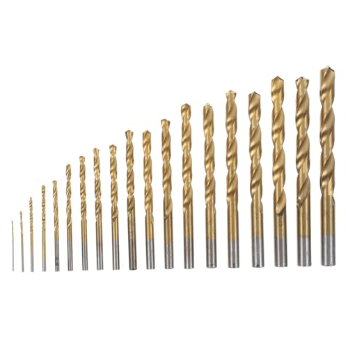 LOORGVEL 19 Teiliges Bohrer Set Hochgeschwindigkeitsstahl Spiralbohrer Set Verschleißfest Präzises Bohren Robust und Langlebig Geeignet für Metall Stahl und Holz Effizient und von LOORGVEL