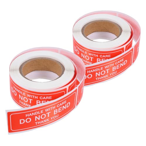 LOORGVEL 2 Rollen Fragile Warning Aufkleber Selbstklebend Verpackung Versand Lagerung Warnetiketten Handle With Care Leuchtende Farben Deutliche Beschriftung LOORGVEL 2 Rollen Fragile Warning Aufkleber Selbstklebend Verpackung Versand Lagerung Warnetiketten Handle With Care Leuchtende Farben Deutliche Beschriftung von LOORGVEL