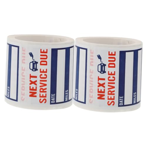 LOORGVEL 2 Rollen Praktische Auto Wartungsaufkleber Service Erinnerung Selbstklebend Wasserfest Je Aufkleber Fenster Auto Service Labels Langlebig Abziehbar LOORGVEL 2 Rollen Praktische Auto Wartungsaufkleber Service Erinnerung Selbstklebend Wasserfest Je Aufkleber Fenster Auto Service Labels Langlebig Abziehbar von LOORGVEL