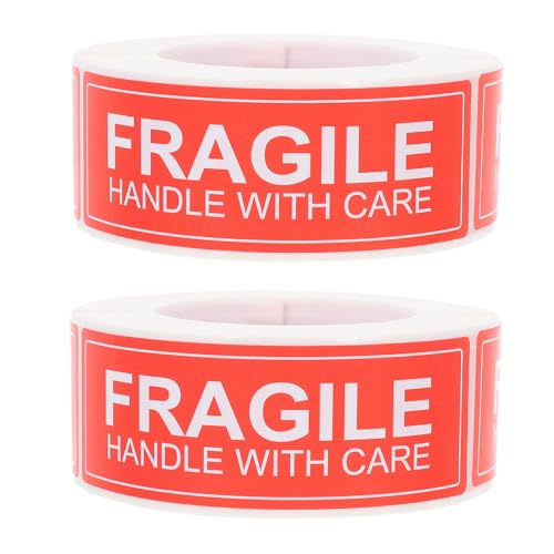 LOORGVEL 2 Rollen Rote Warnetiketten Fragile Aufkleber Selbstklebend für Versand Verpackung Vorsicht Zerbrechlich Hinweisetiketten Einfache Anwendung LOORGVEL 2 Rollen Rote Warnetiketten Fragile Aufkleber Selbstklebend für Versand Verpackung Vorsicht Zerbrechlich Hinweisetiketten Einfache Anwendung von LOORGVEL