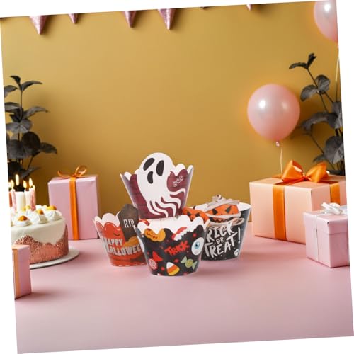 LOORGVEL 2 Sätze Halloween Cupcake Liners und Topper Picks mit Kürbis Fledermaus und Spinnenmuster Standard Muffin Papierförmchen für Shower und Party Dekorationen LOORGVEL 2 Sätze Halloween Cupcake Liners und Topper Picks mit Kürbis Fledermaus und Spinnenmuster Standard Muffin Papierförmchen für Shower und Party Dekorationen von LOORGVEL