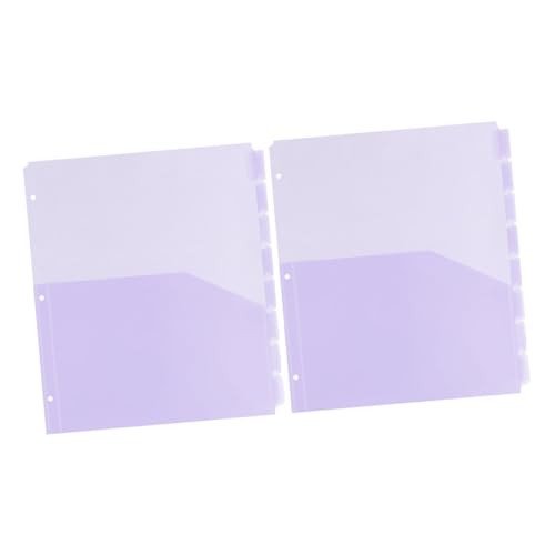 LOORGVEL 2 Sätze Ringbuch Trennblätter mit Taschen Transparente Organizer Divider für Büro Schule und Reisen Vielseitige Dokumentenmappe zur Übersichtlichen Aufbewahrung von Notizen und von LOORGVEL