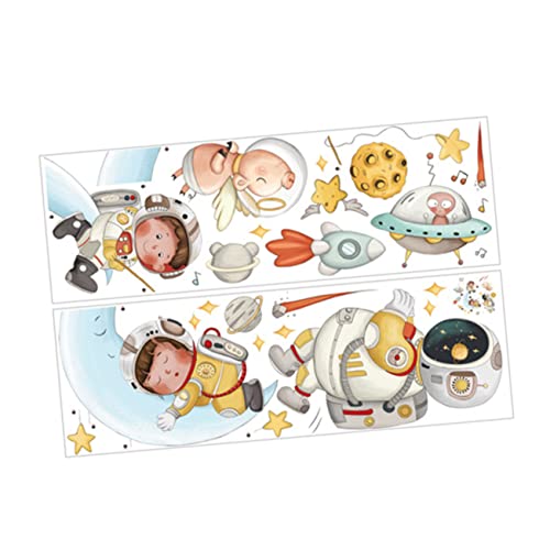 LOORGVEL 2 Stück Astronaut Wandsticker Teilig Kinderzimmer Dekoration Weltraum Muster Selbstklebend Leicht Anzubringen für Kindergarten und Spielzimmer Geeignet LOORGVEL 2 Stück Astronaut Wandsticker Teilig Kinderzimmer Dekoration Weltraum Muster Selbstklebend Leicht Anzubringen für Kindergarten und Spielzimmer Geeignet von LOORGVEL