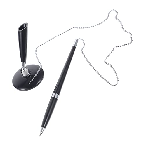 LOORGVEL 2 Stück Büro Kugelschreiber mit Kette Eleganter Multifunktionaler Schreibstift aus Robustem PP Material Schnelltrocknende Tinte Stilvolles Design für Hotel Bank Geschäft und LOORGVEL 2 Stück Büro Kugelschreiber mit Kette Eleganter Multifunktionaler Schreibstift aus Robustem PP Material Schnelltrocknende Tinte Stilvolles Design für Hotel Bank Geschäft und von LOORGVEL