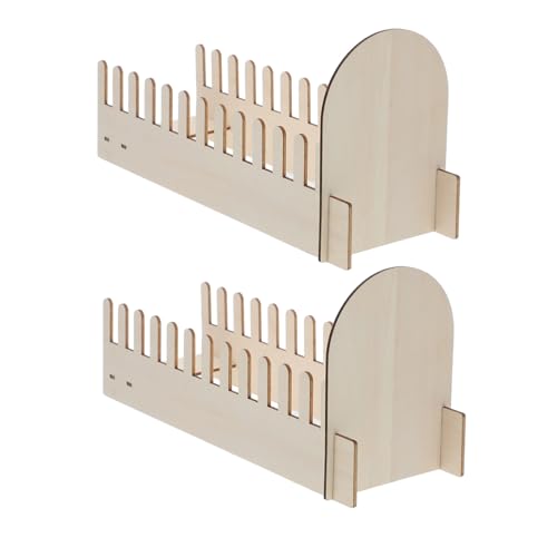LOORGVEL 2 Stück Grußkartenständer Kartendisplay Regal Grußkartenständer Postkartenhalter Display Grußkartendisplay Für Zuhause Kartendisplay Riser Ständer Grußkartenregal Holz von LOORGVEL