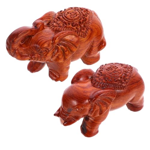 LOORGVEL 2 Stück Holzfigur Elefantenpaar Geschnitzt aus Massivem Holz Feng Shui Glücksbringer für Wohnzimmer Büro Schreibtischdekoration Stabile Tierornamente Handgefertigt LOORGVEL 2 Stück Holzfigur Elefantenpaar Geschnitzt aus Massivem Holz Feng Shui Glücksbringer für Wohnzimmer Büro Schreibtischdekoration Stabile Tierornamente Handgefertigt von LOORGVEL