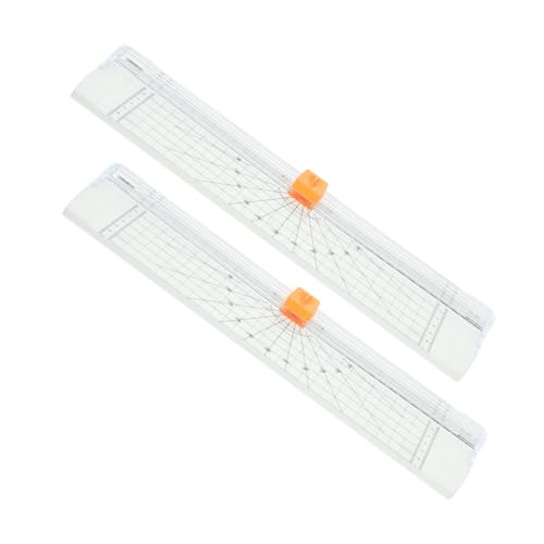 LOORGVEL 2 Stück Papierschneider mit Faltbarem Lineal Präziser Papierschneide und Foto Schneidewerkzeug für Scrapbooking DIY Bastelprojekte Karten Etiketten Weiß LOORGVEL 2 Stück Papierschneider mit Faltbarem Lineal Präziser Papierschneide und Foto Schneidewerkzeug für Scrapbooking DIY Bastelprojekte Karten Etiketten Weiß von LOORGVEL