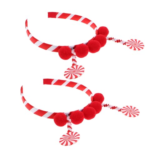 LOORGVEL 2 Stück Teiliges Weihnachts Pompom Lollipop Haarband Leichte Candy Cane Kostüm Haarreifen für Bunte Party Dress-up Accessoires für Halloween und Festliche Feiern LOORGVEL 2 Stück Teiliges Weihnachts Pompom Lollipop Haarband Leichte Candy Cane Kostüm Haarreifen für Bunte Party Dress-up Accessoires für Halloween und Festliche Feiern von LOORGVEL