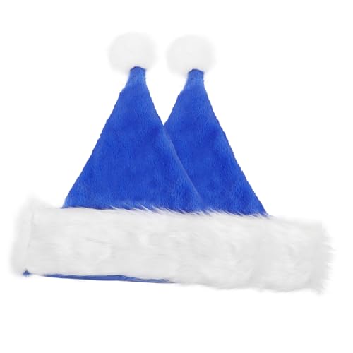 LOORGVEL 2 Stück Teiliges Weihnachtsmützen Santa Claus Mütze aus Dickem Weiche Weihnachtsparty Hüte für Erwachsene Komfortable Weihnachtsdekoration und Themenfeiern von LOORGVEL