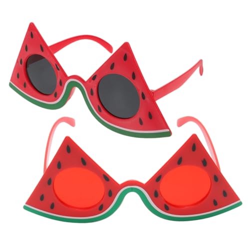 LOORGVEL 2 Stück Wassermelonen Partybrille Fruchtförmige Brille Leichtes Wiederverwendbares Eyewear Accessoire Für Sommerfeste Geburtstage Karneval Und Maskerade von LOORGVEL