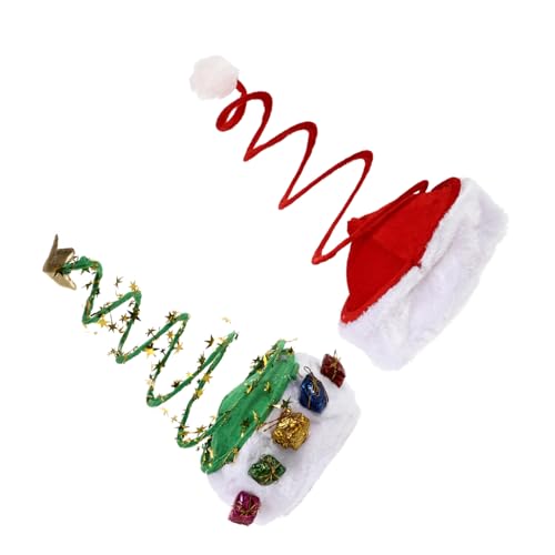 LOORGVEL 2 Stück Weihnachtsmützen Erwachsene Festliche Kopfbedeckung Xmas Partyhut Dekorative Weihnachtshaarschmuck Zufälliger Stil für Karneval und Feierlichkeiten von LOORGVEL