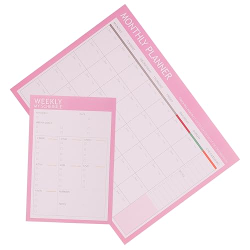 LOORGVEL 2 Stück Wochenplaner Notizblock Candy Wochen und Monatsplaner Praktischer Wochenplaner für Schüler und Büro mit Checkliste zur Zeitplanung und Aufgabenplanung LOORGVEL 2 Stück Wochenplaner Notizblock Candy Wochen und Monatsplaner Praktischer Wochenplaner für Schüler und Büro mit Checkliste zur Zeitplanung und Aufgabenplanung von LOORGVEL
