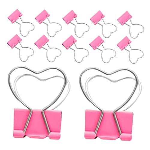 LOORGVEL 20 Stück Kleine Rosa Herz-binderclips aus Robustem Metall Schont Papier ohne Markierungen Praktisch und Tragbar Süße Büroklammern für Schule Home-office und Dokumentenorganisation LOORGVEL 20 Stück Kleine Rosa Herz-binderclips aus Robustem Metall Schont Papier ohne Markierungen Praktisch und Tragbar Süße Büroklammern für Schule Home-office und Dokumentenorganisation von LOORGVEL