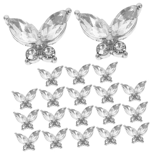 LOORGVEL 20 Stück Schmetterlings Nagel Schmuck Nail Charms für Frauen Mädchen Langlebige Strasssteine Kreative Maniküre Dekoration für Nagelkunst und DIY Fingernägel LOORGVEL 20 Stück Schmetterlings Nagel Schmuck Nail Charms für Frauen Mädchen Langlebige Strasssteine Kreative Maniküre Dekoration für Nagelkunst und DIY Fingernägel von LOORGVEL