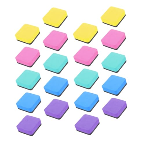 LOORGVEL 20 Stück Teiliges Magnetische Whiteboard Radiergummi Kleine Wiederverwendbare Tafelreiniger für Lehrer Schüler Bunte Leichte Whiteboard Reinigungspads für Büro und Klassenzimmer LOORGVEL 20 Stück Teiliges Magnetische Whiteboard Radiergummi Kleine Wiederverwendbare Tafelreiniger für Lehrer Schüler Bunte Leichte Whiteboard Reinigungspads für Büro und Klassenzimmer von LOORGVEL