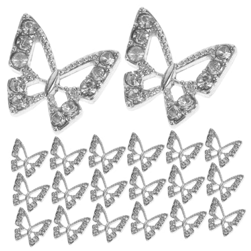 LOORGVEL 20 Stück Teiliges Schmetterling Nagel Charms Langlebige Legierung und Strasssteine Glänzend und Formbeständig für DIY Nageldesign Party Geburtstag Professionelle Maniküre für LOORGVEL 20 Stück Teiliges Schmetterling Nagel Charms Langlebige Legierung und Strasssteine Glänzend und Formbeständig für DIY Nageldesign Party Geburtstag Professionelle Maniküre für von LOORGVEL