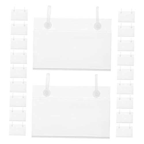 LOORGVEL 20 Stück Transparente PVC Etikettenhalter mit Doppelhaken Stabile Preisschildhalter für Ablagen Körbe und Verkaufsflächen im Einzelhandel Klare Preisschilder Organizer für Laden LOORGVEL 20 Stück Transparente PVC Etikettenhalter mit Doppelhaken Stabile Preisschildhalter für Ablagen Körbe und Verkaufsflächen im Einzelhandel Klare Preisschilder Organizer für Laden von LOORGVEL