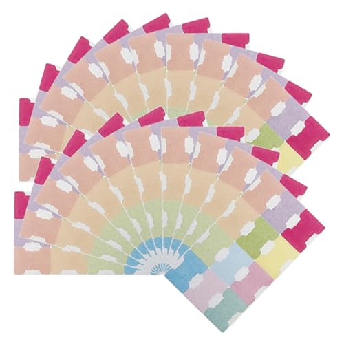 LOORGVEL 24 Blatt Bunte Beschreibbare Reißfeste Haftnotizen Selbstklebende Wiederablösbare Index Tabs für Bücher Dokumente Ordner Notizbücher und Büroorganisation von LOORGVEL