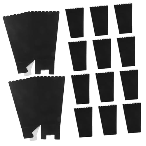 LOORGVEL 24 Stück Teiliges Popcorn Papiertüten Schwarze Snackboxen aus Papier Leere Popcorn Behälter für Filmabende Partys Geburtstag Vielseitig für Pommes und Snacks LOORGVEL 24 Stück Teiliges Popcorn Papiertüten Schwarze Snackboxen aus Papier Leere Popcorn Behälter für Filmabende Partys Geburtstag Vielseitig für Pommes und Snacks von LOORGVEL
