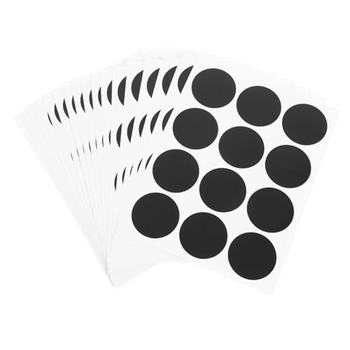 LOORGVEL 240 Stück Teiliges Abwischbares Blackboard Sticker Selbstklebende Wasserfeste Etiketten für Vorratsdosen und Flaschen Runde Aufkleber pro Bogen Vielseitig Beschriftbar für Küche von LOORGVEL