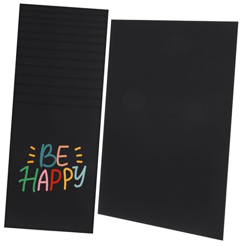 LOORGVEL 25 Stück Schwarzes Kartonpapier Schweres Bastelpapier für Scrapbooking Fotoalben Handgeschöpftes Blanko Papier für DIY Projekte und Kreative Bastelarbeiten von LOORGVEL