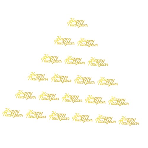 LOORGVEL 3 Packungen Neujahrs Konfetti pro Packung Party Tischdeko Bunte Papierstreusel Wiederverwendbar Festliche Weihnachten Silvester Feier von LOORGVEL