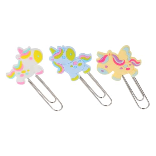 LOORGVEL 3 Stück Niedliche Cartoon Lesezeichen Büroklammern aus Metall Große Kreative Paper Clips mit Glatten Kanten Lustige Tier Designs für Schule Büro und Geschenkideen von LOORGVEL