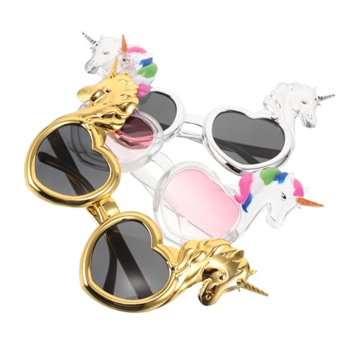 LOORGVEL 3 Stück Regenbogen -Einhornbrille Fotorequisiten für Photo Booth Requisiten Geburtstag Foto-Sonnenbrille Geburtstagskabine Requisiten Urlaub Fotoautomat Abs LOORGVEL 3 Stück Regenbogen -Einhornbrille Fotorequisiten für Photo Booth Requisiten Geburtstag Foto-Sonnenbrille Geburtstagskabine Requisiten Urlaub Fotoautomat Abs von LOORGVEL