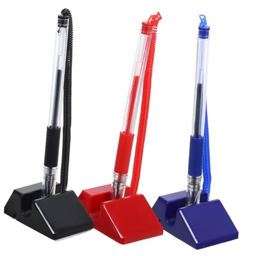 LOORGVEL 3 Stück Teiliges Counter Desk Gel Tintenstift mit Stabilem Ständer Sicherer Kugelschreiber für Hotel und Bürotheken für Empfangsbereiche Bank und Ladentresen Robustes LOORGVEL 3 Stück Teiliges Counter Desk Gel Tintenstift mit Stabilem Ständer Sicherer Kugelschreiber für Hotel und Bürotheken für Empfangsbereiche Bank und Ladentresen Robustes von LOORGVEL