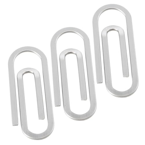 LOORGVEL 3 Stück Teiliges Kleine Edelstahl Geldklammern Büroklammern für Geldscheine und Dokumente Stabile Metall Binder Clips für Sichere Fixierung im Büro und Alltag von LOORGVEL