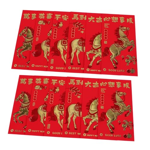 LOORGVEL 30 Stück Chinesische Neujahrs Rotumschläge Jahr Des Pferdes mit Prägeverzierung Stabile Hong Bao Glücksgeldumschläge Traditionell für Frühlingsfest Hochzeit und Geburtstag LOORGVEL 30 Stück Chinesische Neujahrs Rotumschläge Jahr Des Pferdes mit Prägeverzierung Stabile Hong Bao Glücksgeldumschläge Traditionell für Frühlingsfest Hochzeit und Geburtstag von LOORGVEL