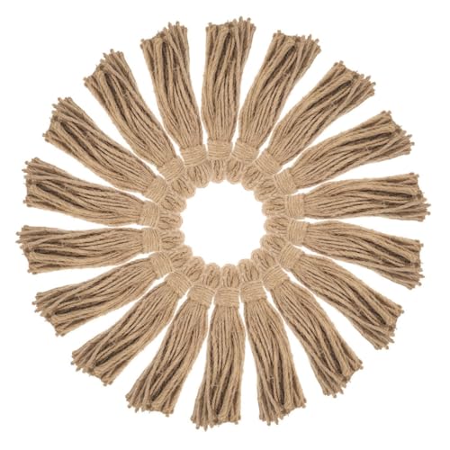 LOORGVEL 30 Stück Jute Quasten für Bastelprojekte Naturbelassene Juteschnur für Holzperlen Girlanden Vielseitige DIY Dekorationen für Weihnachtskränze und Wohnaccessoires LOORGVEL 30 Stück Jute Quasten für Bastelprojekte Naturbelassene Juteschnur für Holzperlen Girlanden Vielseitige DIY Dekorationen für Weihnachtskränze und Wohnaccessoires von LOORGVEL