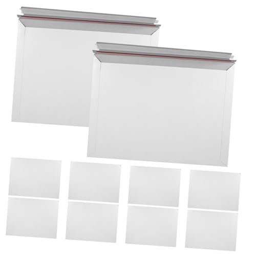 LOORGVEL 30 Stück Teiliges Dicke Papier Versandtaschen Selbstklebend Sicherer Verschluss Robuste Briefumschläge für Dokumente Fotos Karten Einladungen Weiß von LOORGVEL