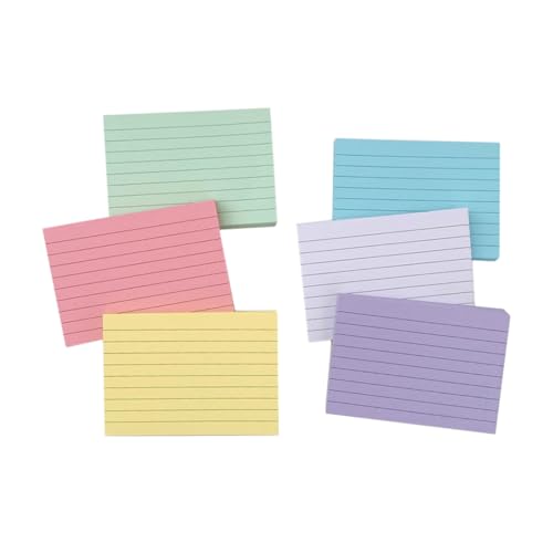 LOORGVEL 300 Stück Bunte Karteikarten Liniert Einseitig Tintenresistentes Notizpapier für Schule Büro Haus Glatte Schreiboberfläche Vielseitig Einsetzbar für Lernkarten und von LOORGVEL
