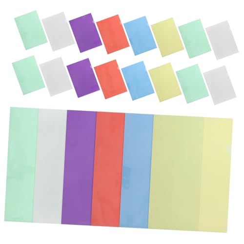 LOORGVEL 36 Stück Teiliges Transparente Bunte Kunststoff dokumentenhüllen Robuste Sammelmappen für Büro Schule Leicht Stilvolles Design Praktische Einsteckfächer zur Übersichtlichen von LOORGVEL