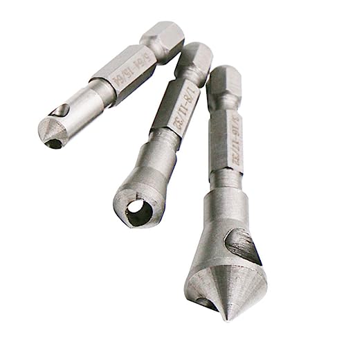 LOORGVEL 3Stücke Teiliges Abschrägungsbit Senkbohrer und Entgratungswerkzeug für Präzise Kegelloch und Abschrägungsarbeiten LOORGVEL 3Stücke Teiliges Abschrägungsbit Senkbohrer und Entgratungswerkzeug für Präzise Kegelloch und Abschrägungsarbeiten von LOORGVEL