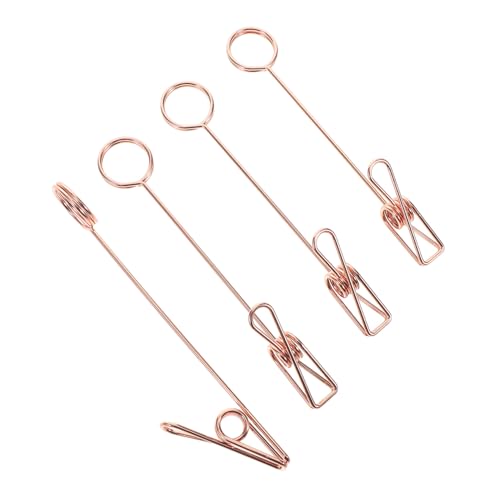 LOORGVEL 4 Stück Doppelkopf Metallclips Vielseitige und Fotoclips für Büro und Zuhause Moderner Minimalistischer Design Praktischer Kartenhalter und Memo Clip LOORGVEL 4 Stück Doppelkopf Metallclips Vielseitige und Fotoclips für Büro und Zuhause Moderner Minimalistischer Design Praktischer Kartenhalter und Memo Clip von LOORGVEL