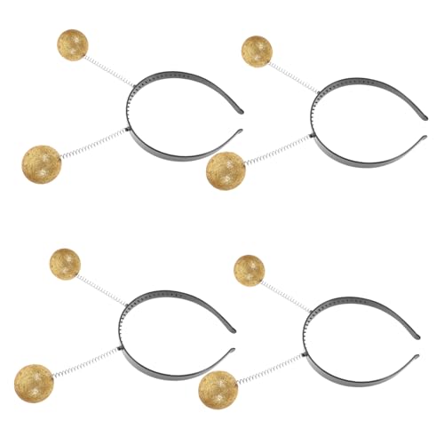 LOORGVEL 4 Stück Glitzernde Party Haarbänder Goldene Schaumstoff Kugel Stirnbänder Leichter Kopfschmuck für Frauen Mädchen Bequemes Cosplay Kostümzubehör für Fasching Halloween Karneval LOORGVEL 4 Stück Glitzernde Party Haarbänder Goldene Schaumstoff Kugel Stirnbänder Leichter Kopfschmuck für Frauen Mädchen Bequemes Cosplay Kostümzubehör für Fasching Halloween Karneval von LOORGVEL